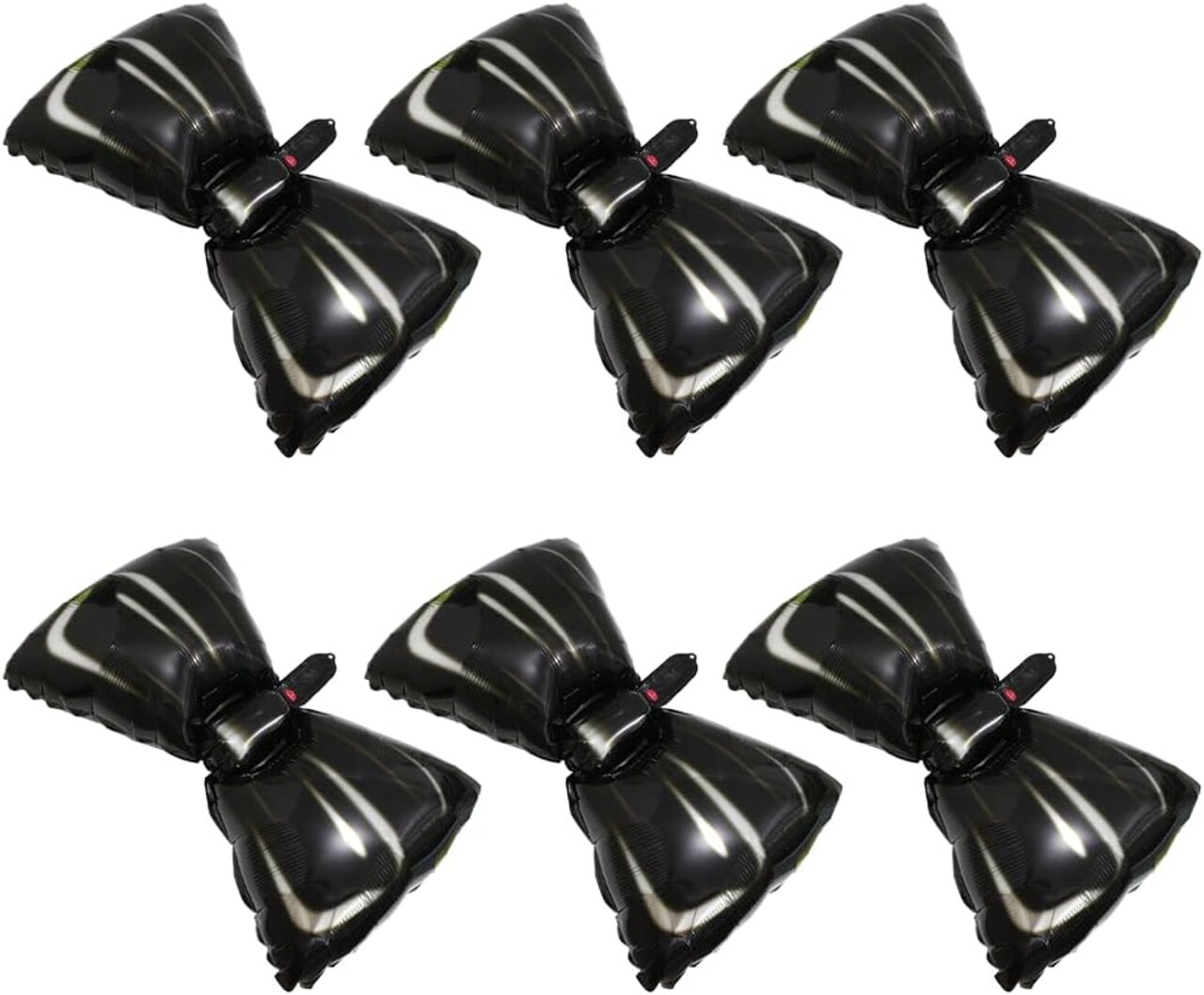 Big Black Bow Tie Balloon Bowtie Balloon , 6 Pack Bow Balloon Bowknot Foil Balloons Mouse Party Decoration